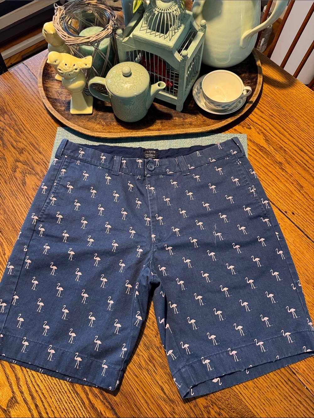 J.CREW men’s flamingo print shorts - Size 33